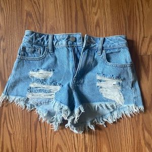 Ripped Jean Shorts